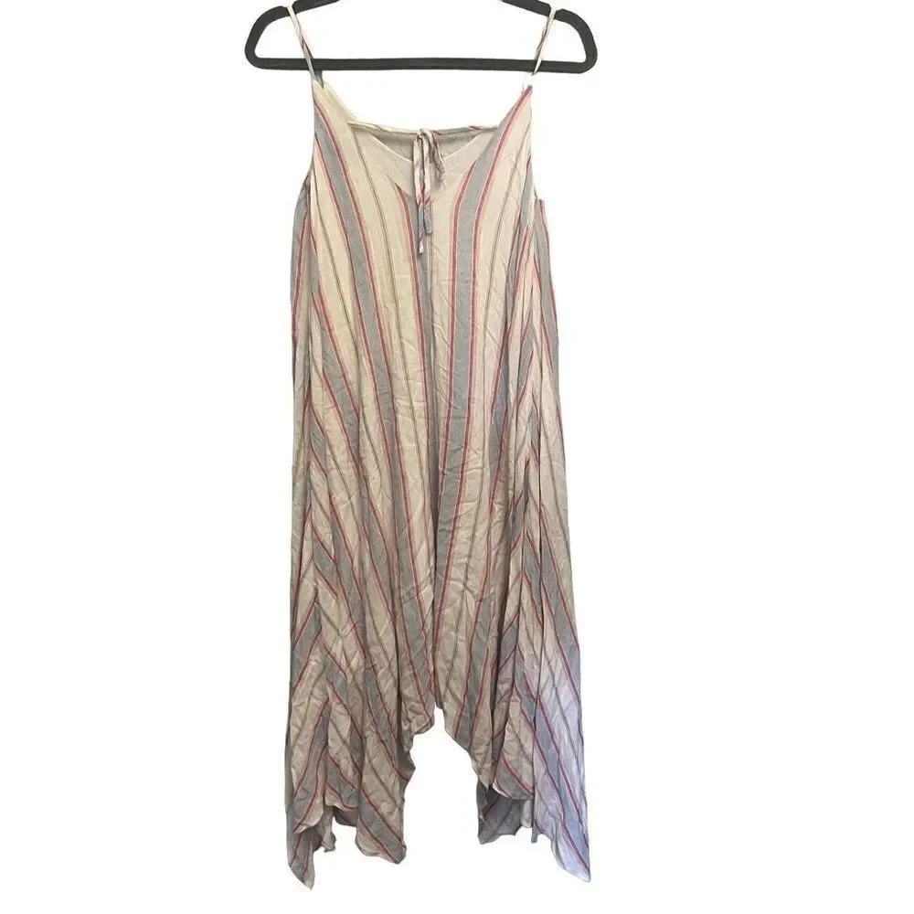 Aqua Striped Flowy Dress Size Small